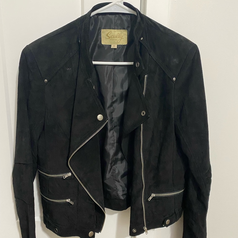 Scully black suede jacket
